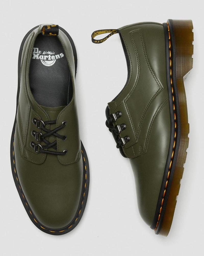 Dr Martens 1461 Verso Smooth Læder Oxford Sko Dame Grøn | DK 376QMA